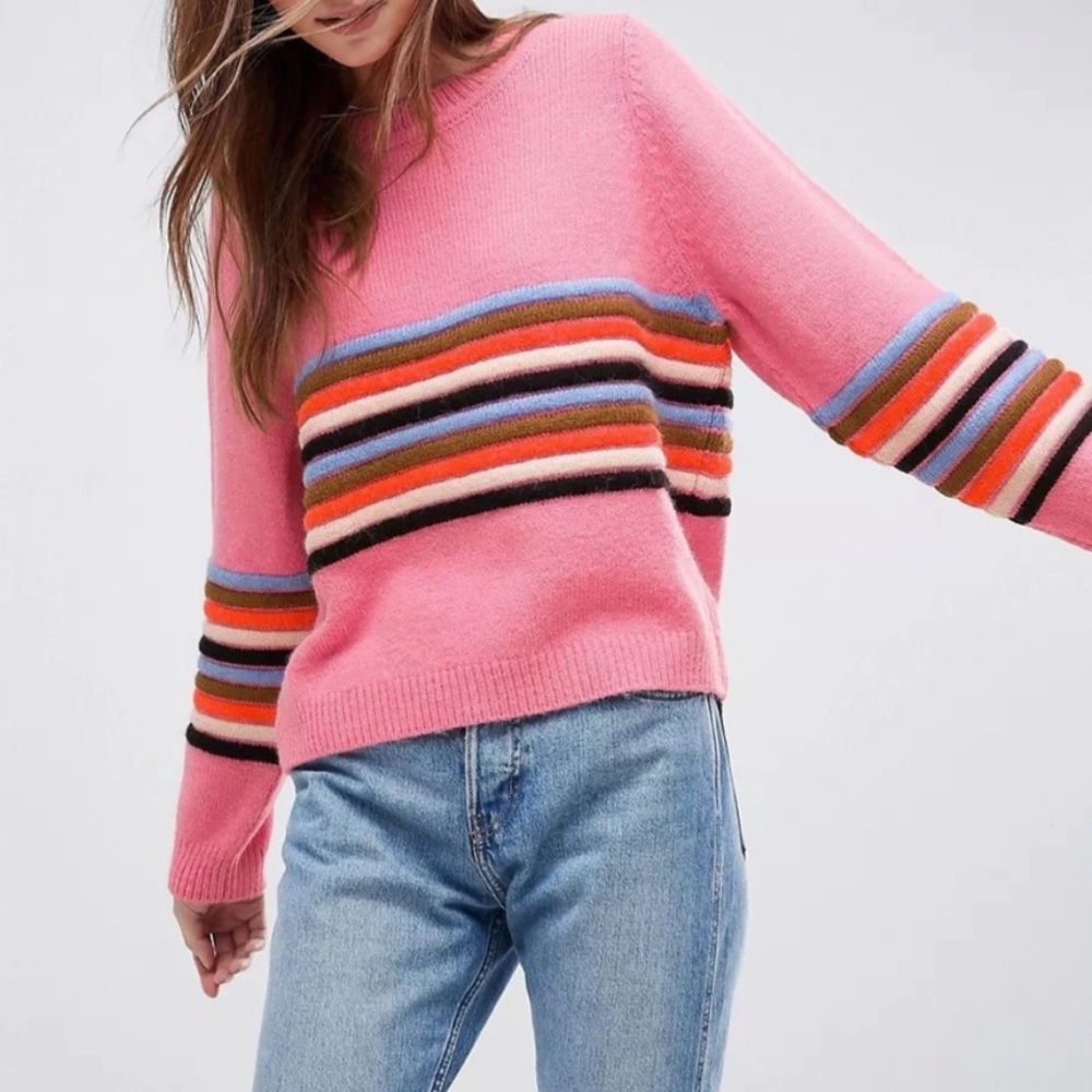 ASOS Ripple Stitch Stripe Sweater